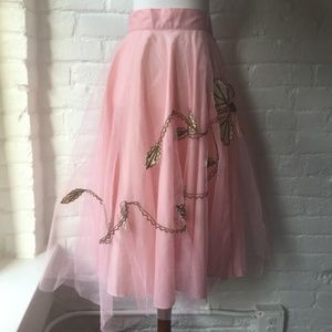 Vintage Style Tatyana Pink 50's Tulle Circle Skirt